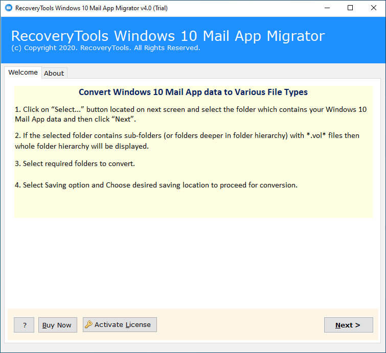 install appliaction to export windows 10 mail to zimbra