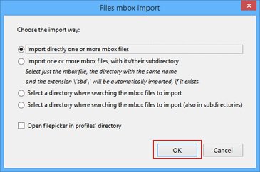 Import Directly One or More MBOX