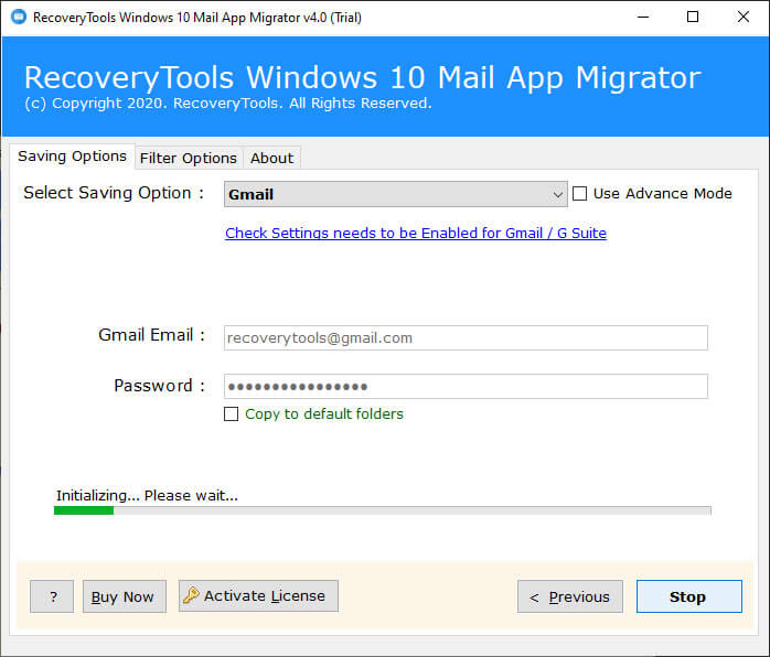 migrate windows 10 mail to gmail live migration process