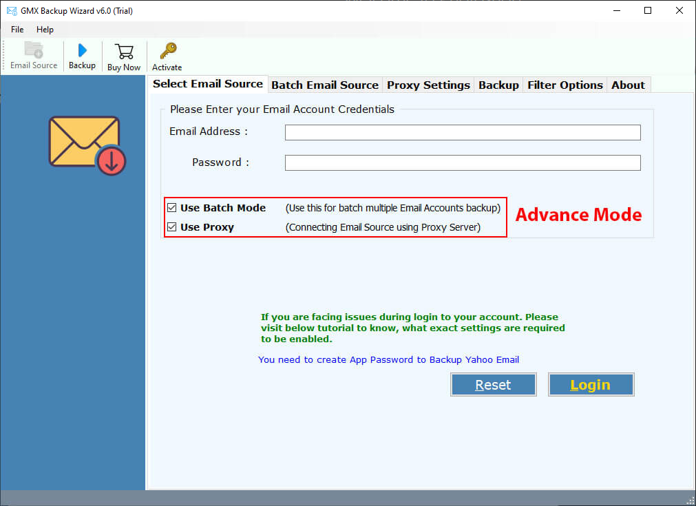 use batch mode to upload csv file