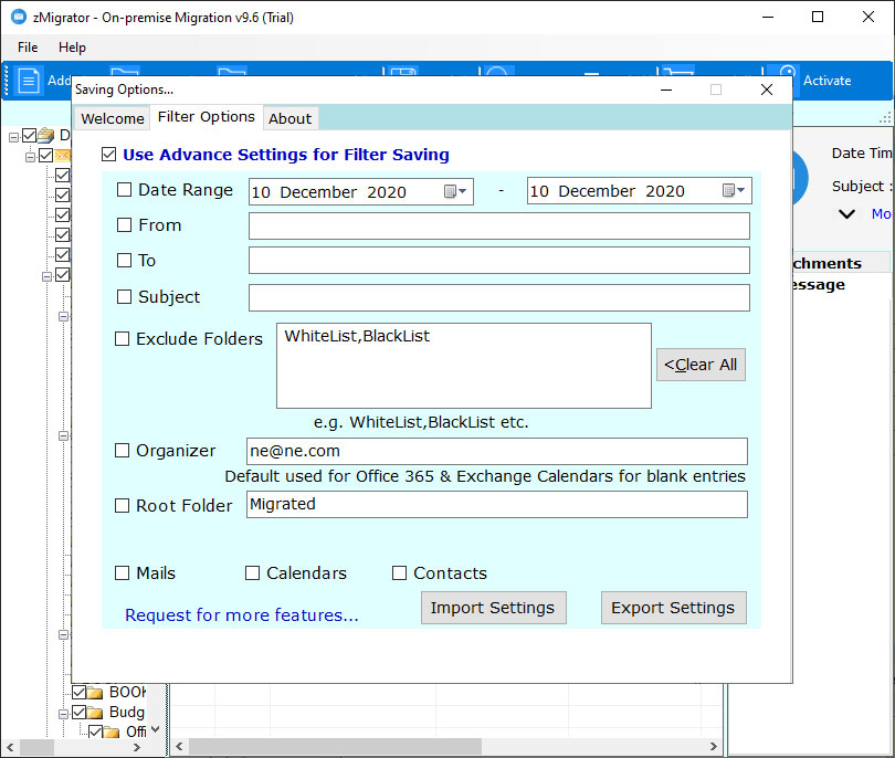 choose-filter-for-selective-zimbra-to-zimbra-migration