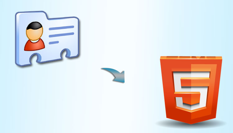 convert vcard to html