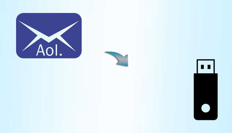 save AOL email to Flash drive