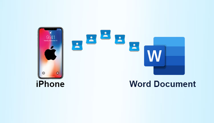 export iphone contacts to word document