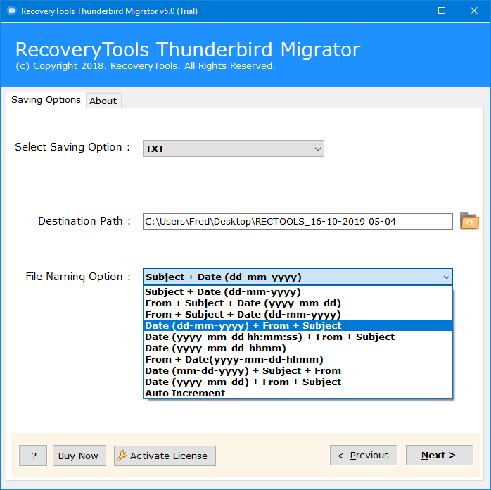 Setup Thunderbird to Plain Text File