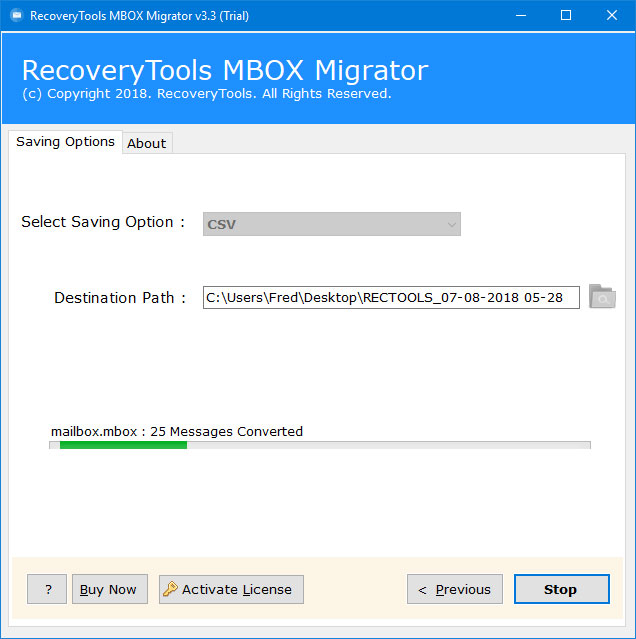 convert MBOX to CSV