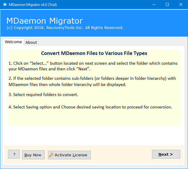 run tool to migrate mdaemon to windows live mail