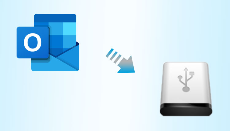 save Outlook emails to a flash drive