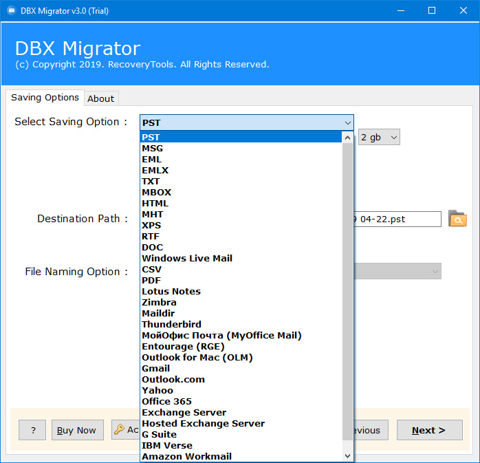 Import dbx into outlook