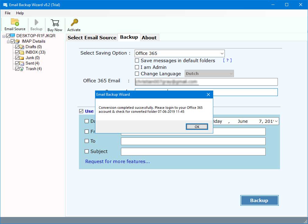 inmotion webmail to office 365