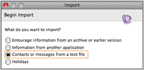 Contacts or Messages from a Text file