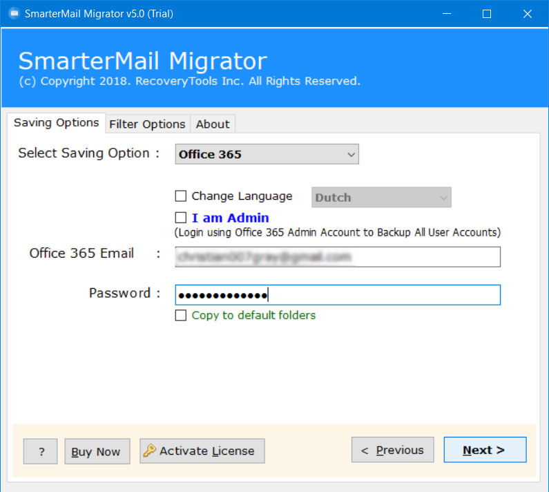 migrate smartermail to office 365