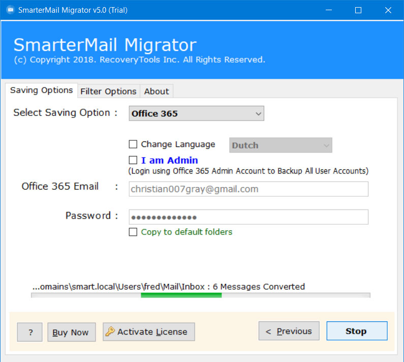 migrate from smartermail to office 365