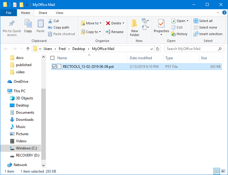 myoffice to outlook