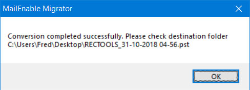 mailenable conversion process finished