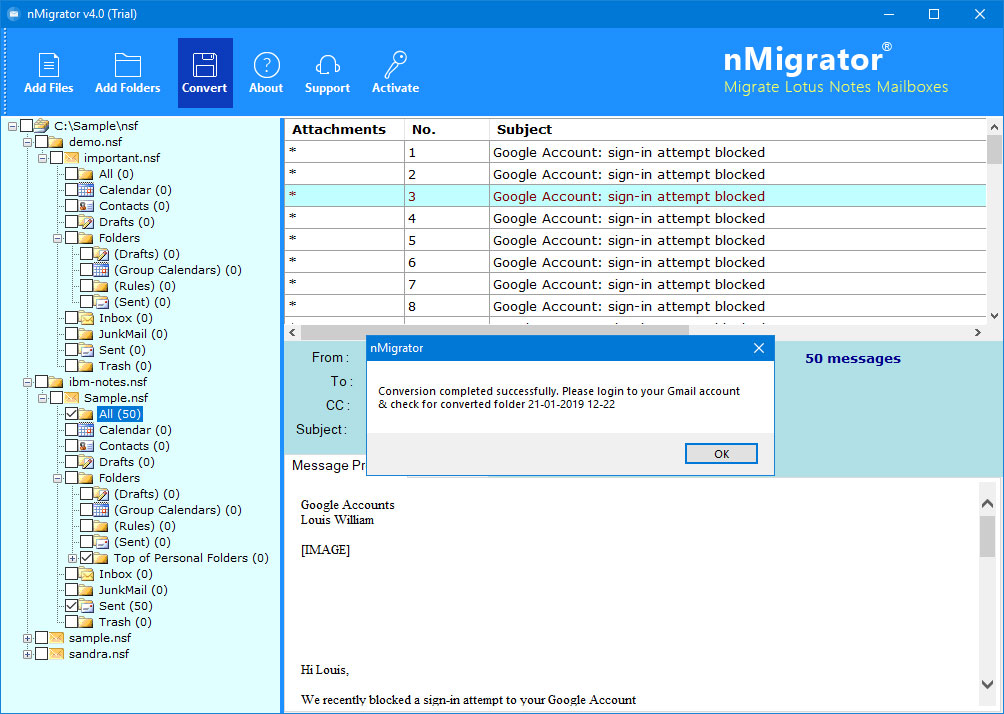 how to forward lotus notes to gmail