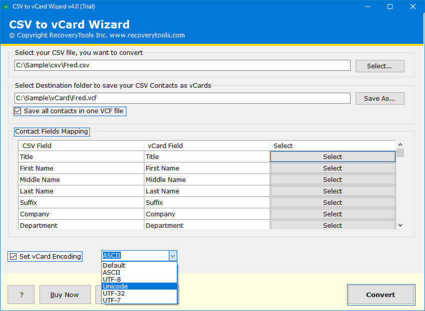 set code to export Gmail contacts to vCard 