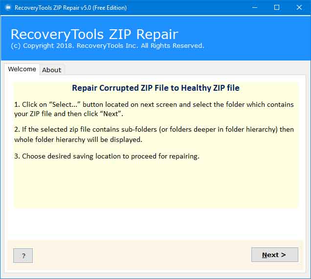 run free zip repair tool