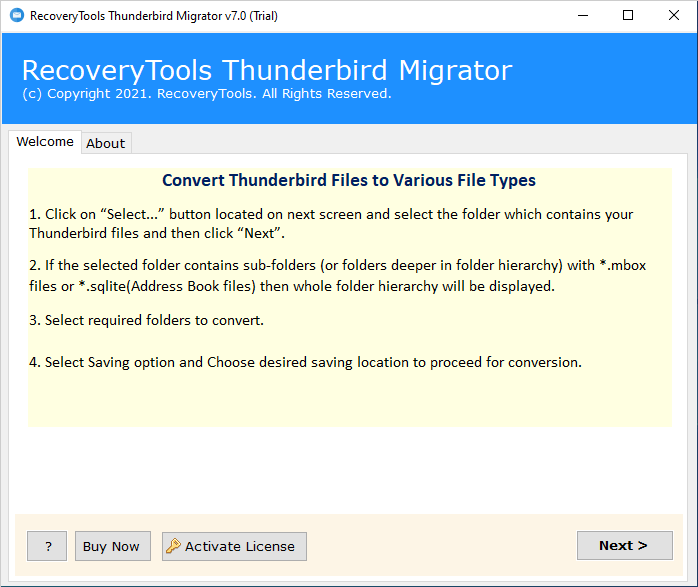 Download Thunderbird to Exchange Migration tool