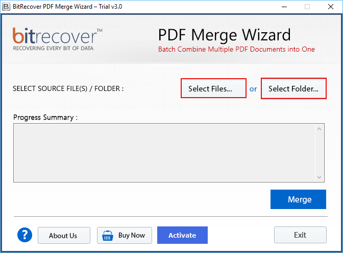 Add the PDF files