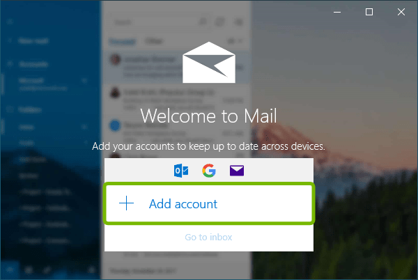 Windows 10 Mail App client