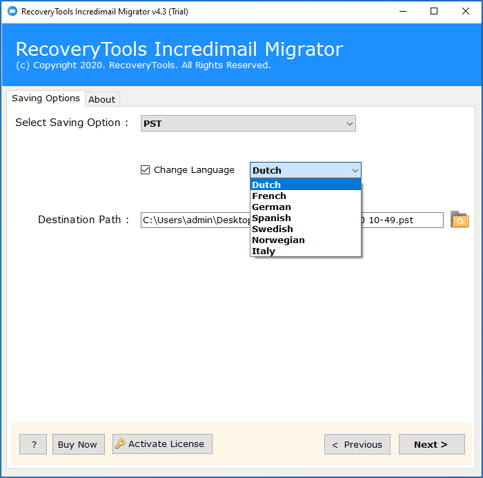 convert IncrediMail to Outlook