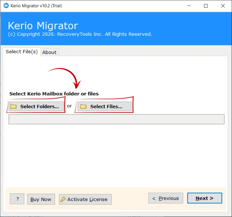 Select Folders option