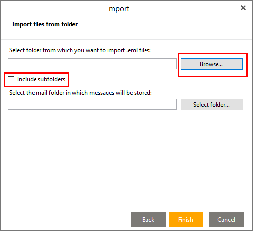 location of converted EML file