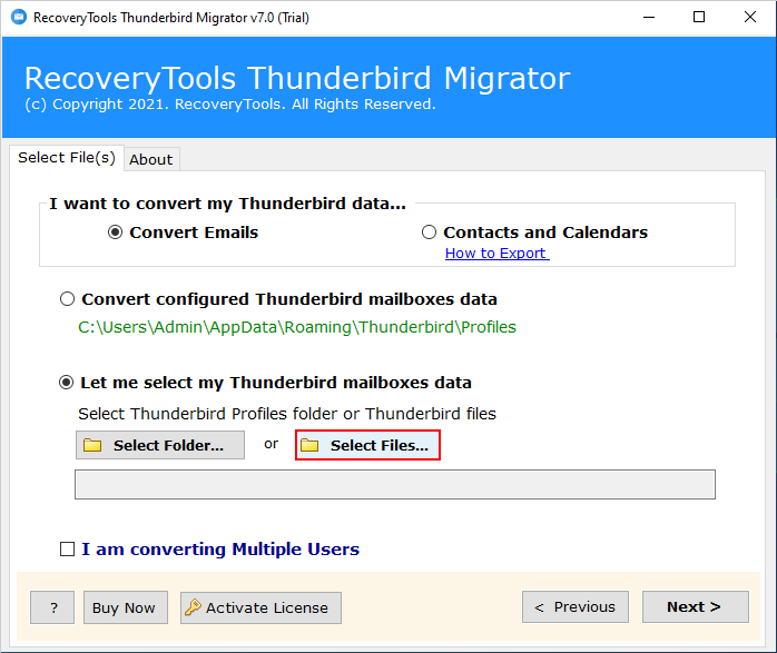 manually upload thunderbird contact to windows 10