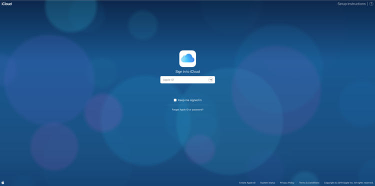 login icloud account