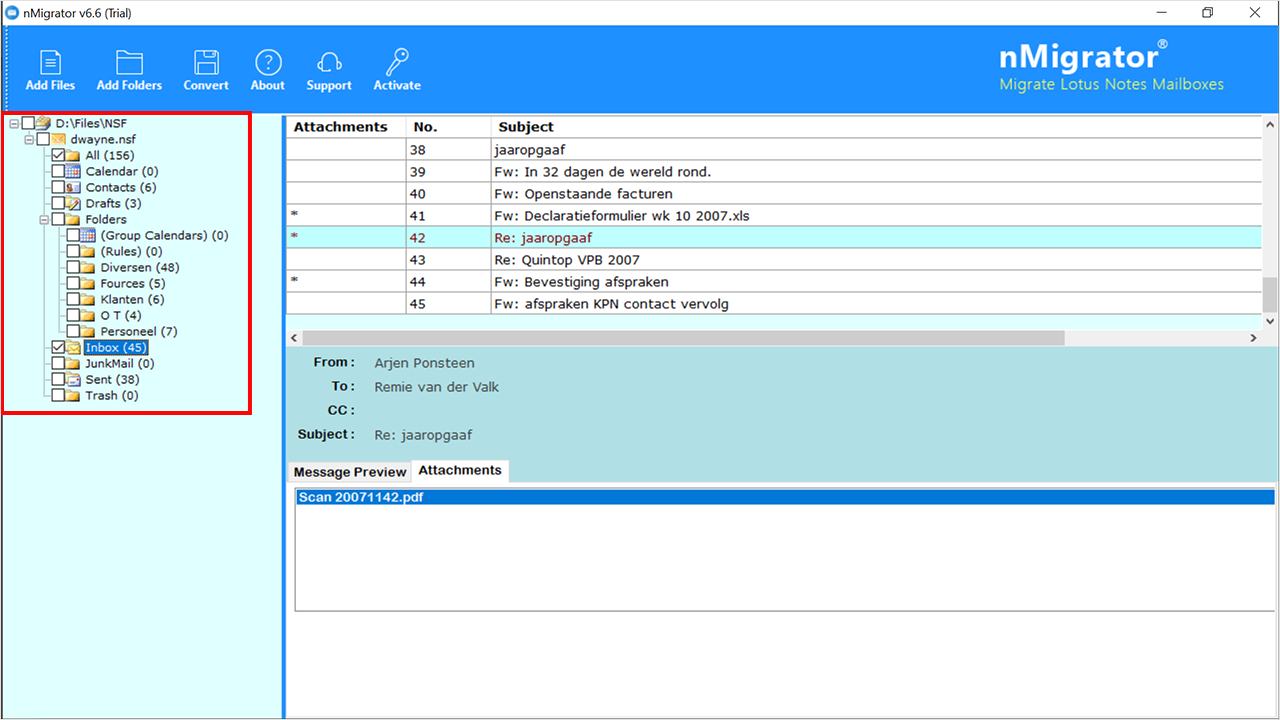 preview of data