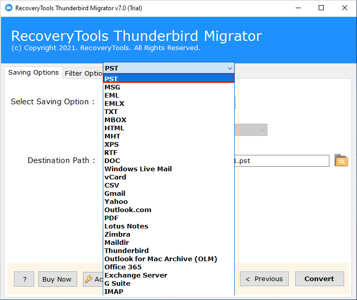 migrasi thunderbird ke outlook