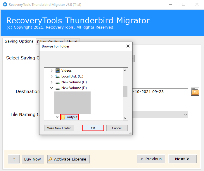 Thunderbird to Office 365 Migration tool