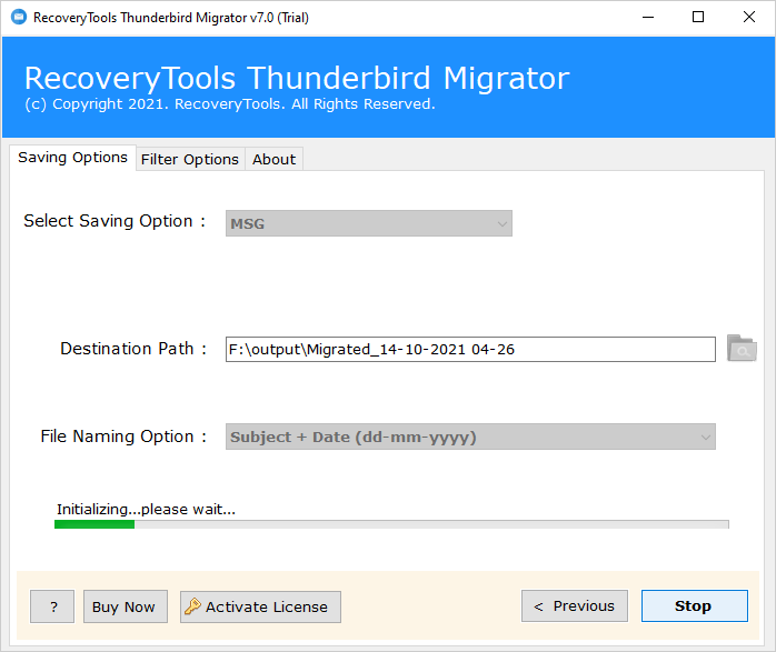 Thunderbird to msg conversion complete