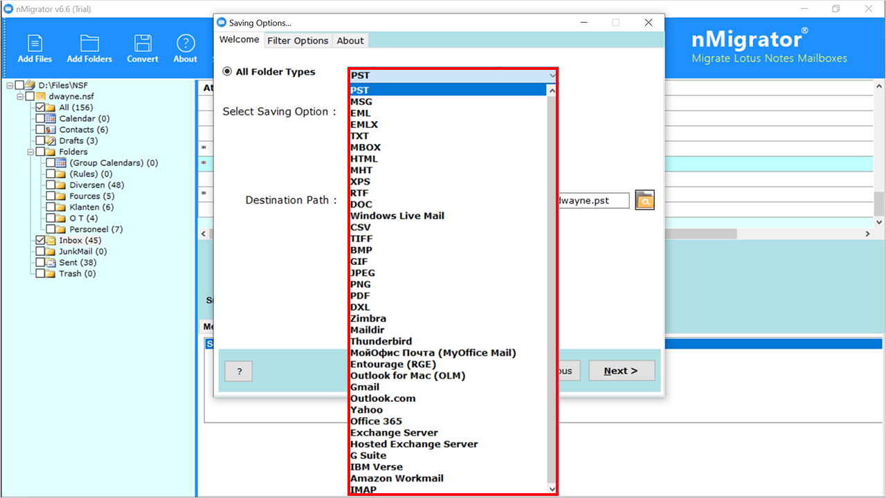 Export Lotus Notes Database