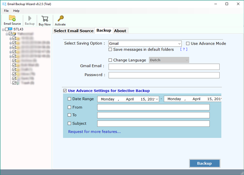 Use the filter option for selective migration