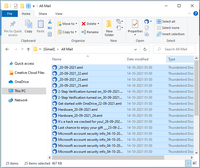 converted EML files