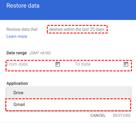 restore permanently deleted emails in gmail