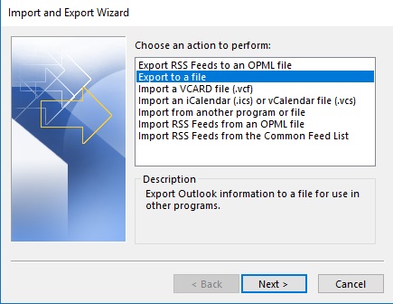 Export to a File