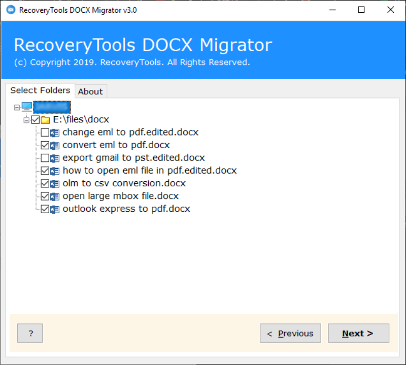 choose required DOCX files to convert docx to rtf