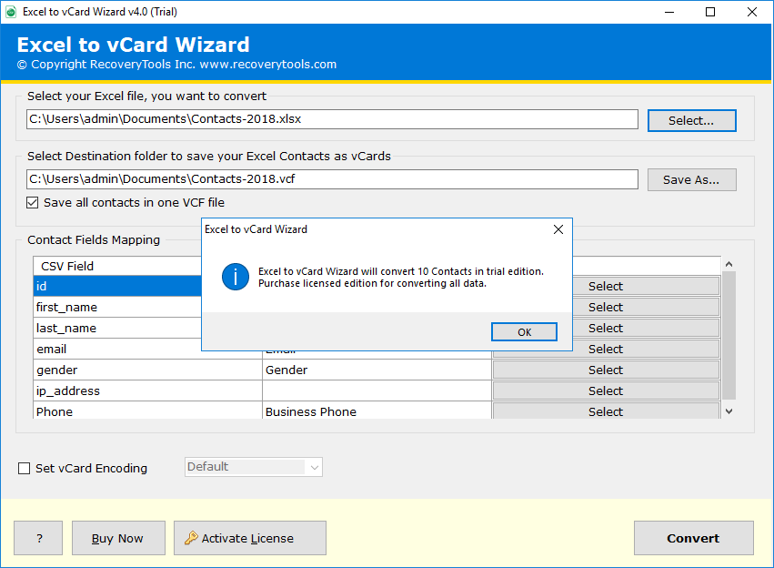 import contacts from Excel to Mac address book easily