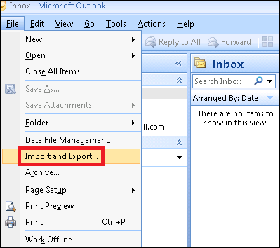 import and export option