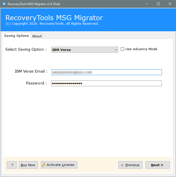 migrate msg to IBM verse