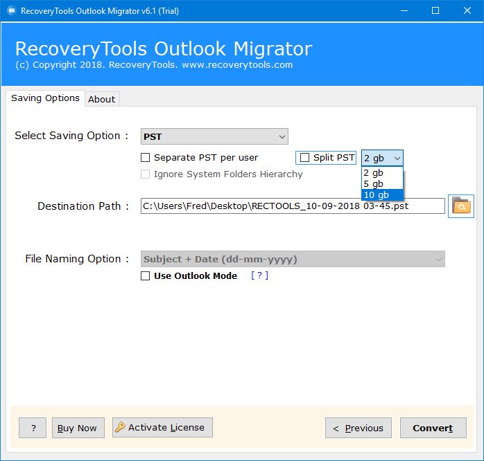 convert old outlook pst file to 2013