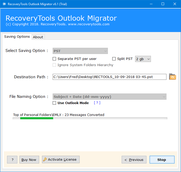 convert old pst to new pst