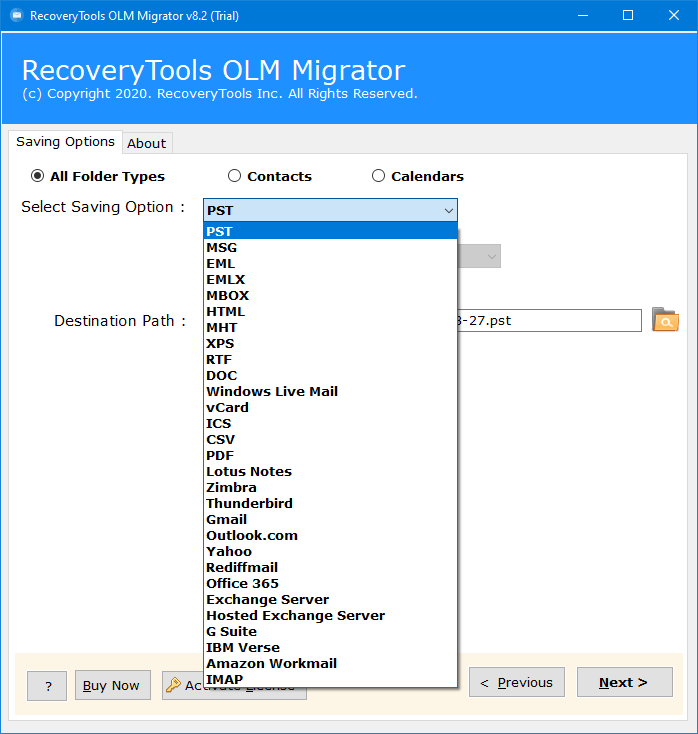 multiple saving options