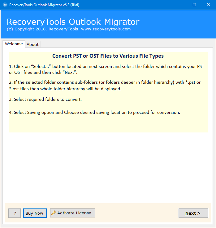 install tool to convert pst to tiff