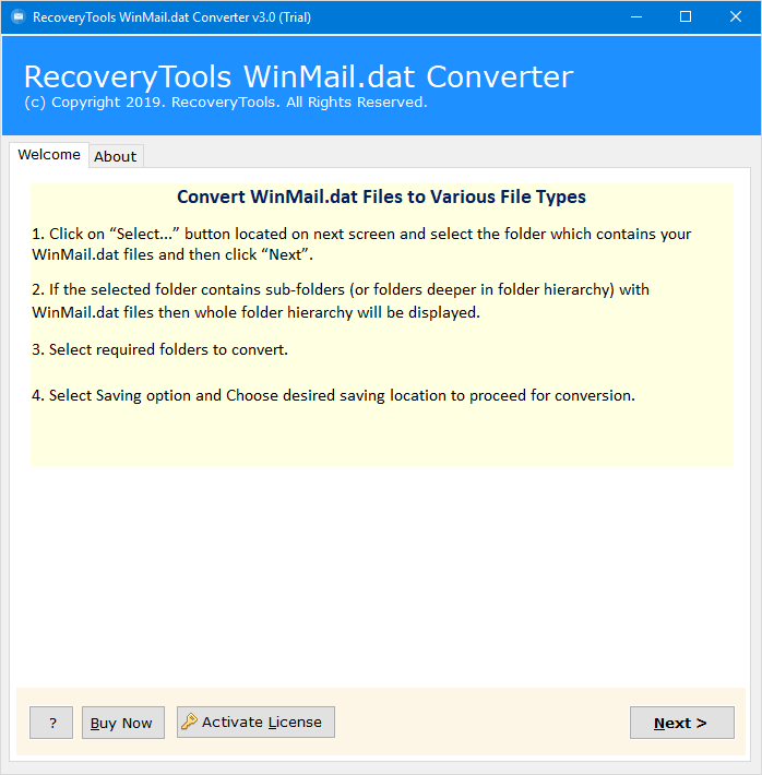 install tool to convert winmail.dat to mbox