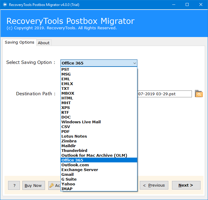 postbox to office 365