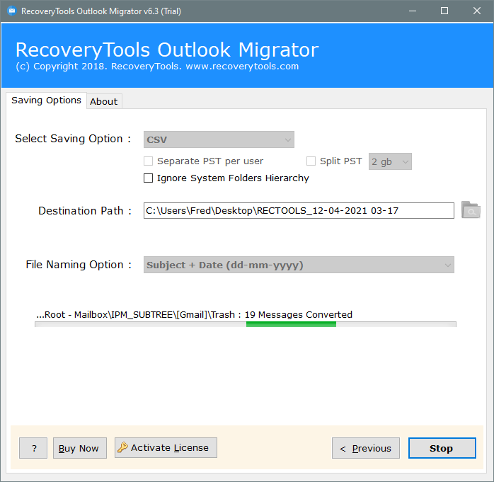 start migration process